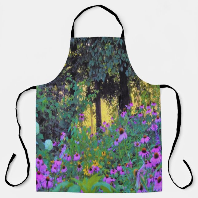 Hazy Morning Sonnenaufgang in meinem Rubio-Garten Schürze (Vorderseite)