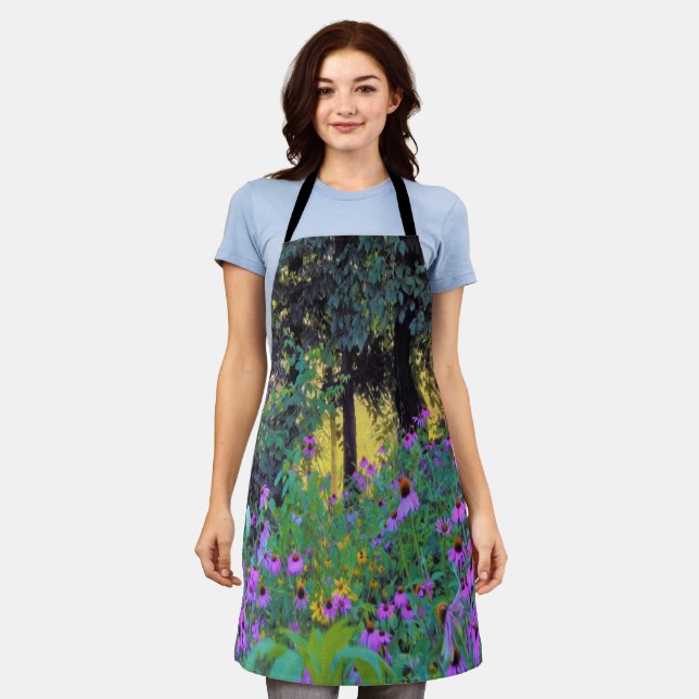 Hazy Morning Sonnenaufgang in meinem Rubio-Garten Schürze (Getragen)