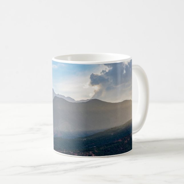 Hazy Pikes Peak Sunset Classic Tasse (VorderseiteRechts)