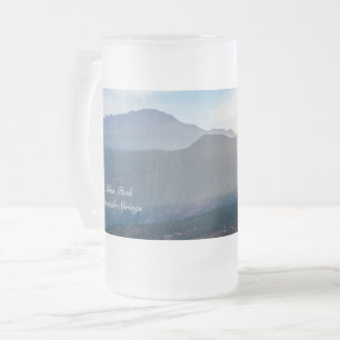 Hazy Pikes Peak Sunset Mattierte Bier Tasse