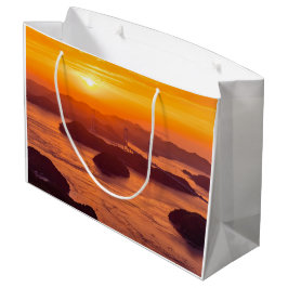 Hazy Sonnenuntergang auf der Kurushima Kaikyo Brid Große Geschenktüte