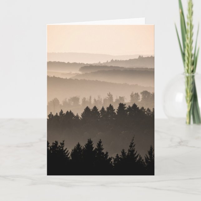 Hazy Woodland Hills Landscape Foto Karte (Vorderseite)