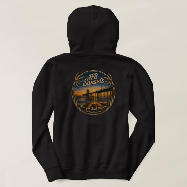 HB Sunsets Hoodie (Männer)  (Design Rückseite)
