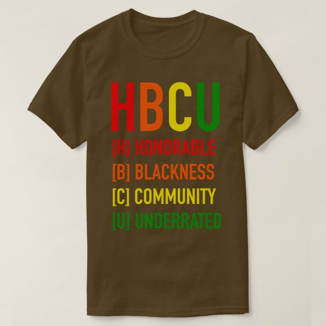 HBCU Akronym Blackness Prix T-Shirt (Design vorne)