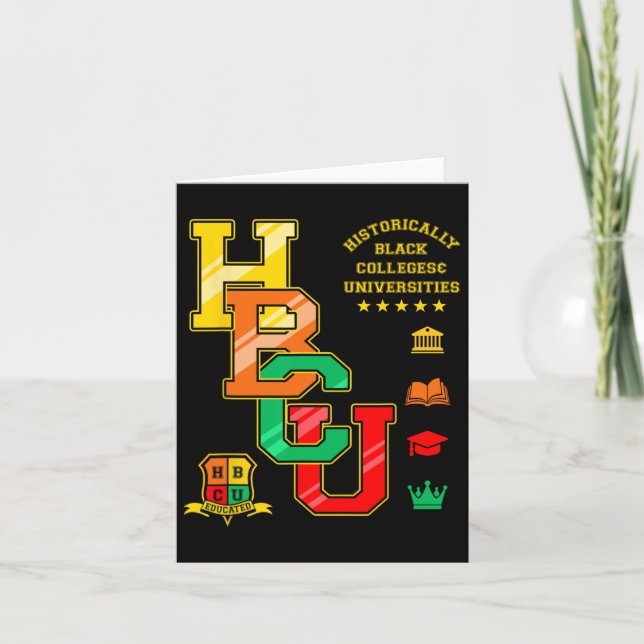 Hbcu Apparel Historisch Black Unis University Karte (Vorderseite)