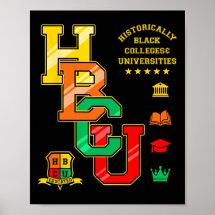 Hbcu Apparel Historisch Black Unis University Poster
