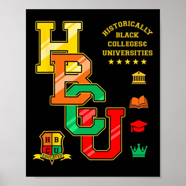 Hbcu Apparel Historisch Black Unis University Poster (Vorne)