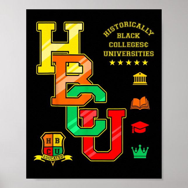 Hbcu Apparel Historisch Black Unis University Poster (Vorne)
