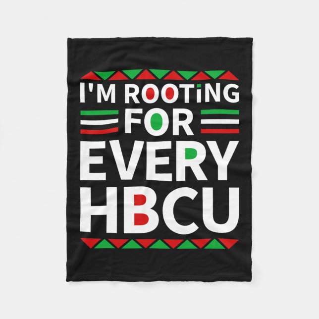 Hbcu Black History Pride Historische Schwarze Uni Fleecedecke (Vorderseite)