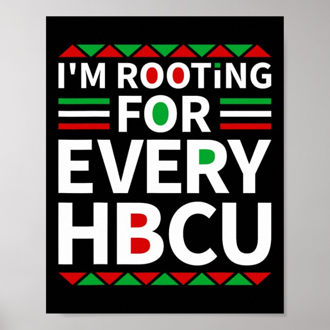 Hbcu Black History Pride Historische Schwarze Uni Poster (Vorne)