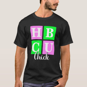 HBCU Chick Pink und Green Blocks Liebe T-Shirt