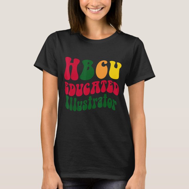 HBCU Educator Black Uni Alumni App T-Shirt (Vorderseite)