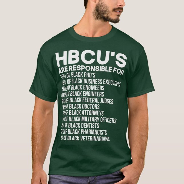 HBCU Erfolgsstatistik HBCU Alums HBCU Pride T-Shirt (Vorderseite)