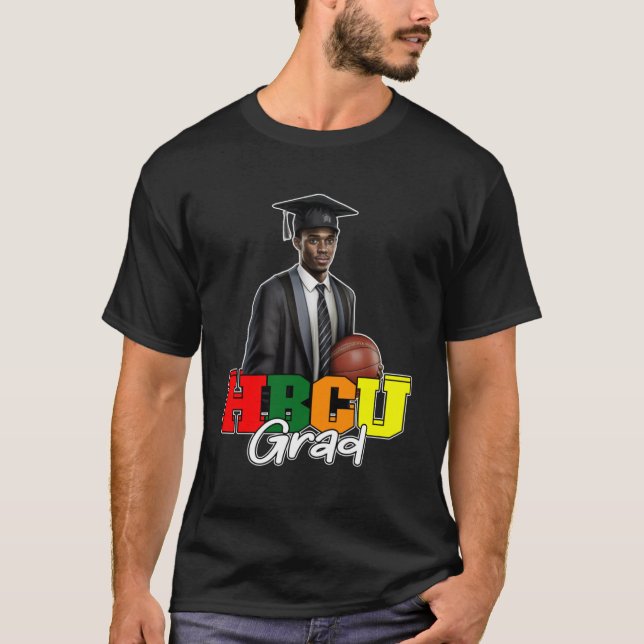HBCU Grad Black Uni Alumni Basketball Apparel T-Shirt (Vorderseite)