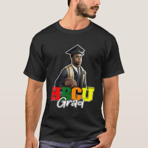 HBCU Grad Black Uni Football Alumni Apparel for T-Shirt