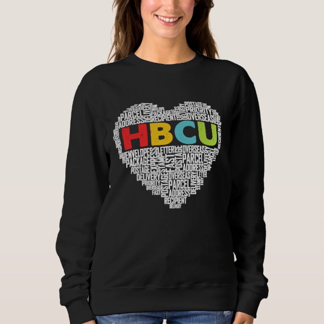 HBCU Graduate HBCU Grad Kostüm Oberes Schulherz Sweatshirt (Vorderseite)