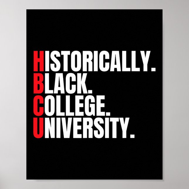 Hbcu Historisch Schwarze Uni und Universitätsleute Poster (Vorne)