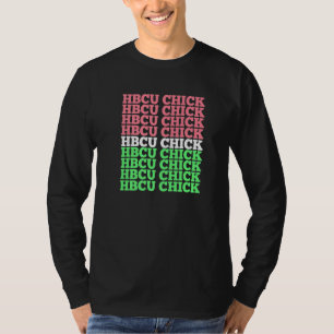 HBCU Huhn Wiederholung Rosa und Grün T-Shirt