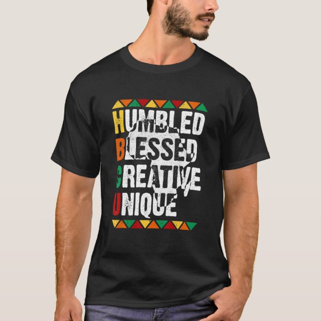 HBCU Humbled Blessed Creative Unique Afro College  T-Shirt (Vorderseite)