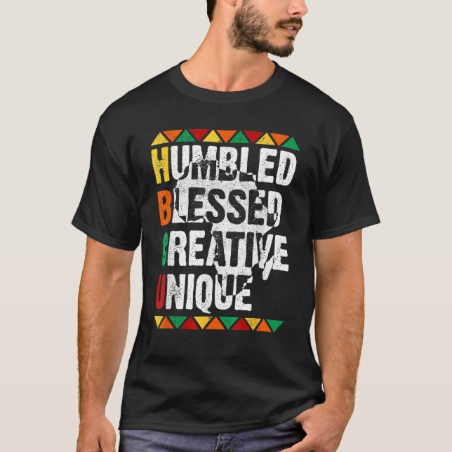 HBCU Humbled Blessed Creative Unique T-Shirt Histo (Vorderseite)