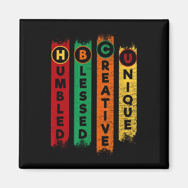 Hbcu Humbled Selige, einzigartige Schwarze Uni Magnet (Vorne)