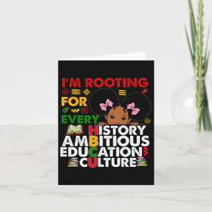 Hbcu Ich bin Wurzeln für jeden Hbcu Black History Karte