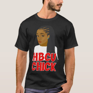 HBCU Kick Red and White Braids Grad or Student T-Shirt