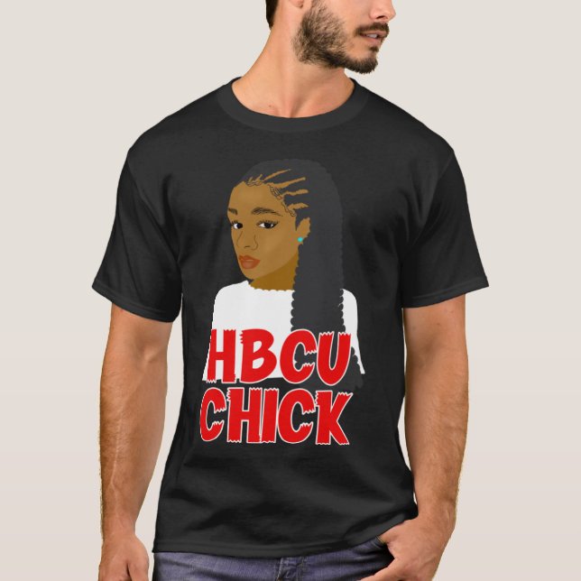 HBCU Kick Red and White Braids Grad or Student T-Shirt (Vorderseite)