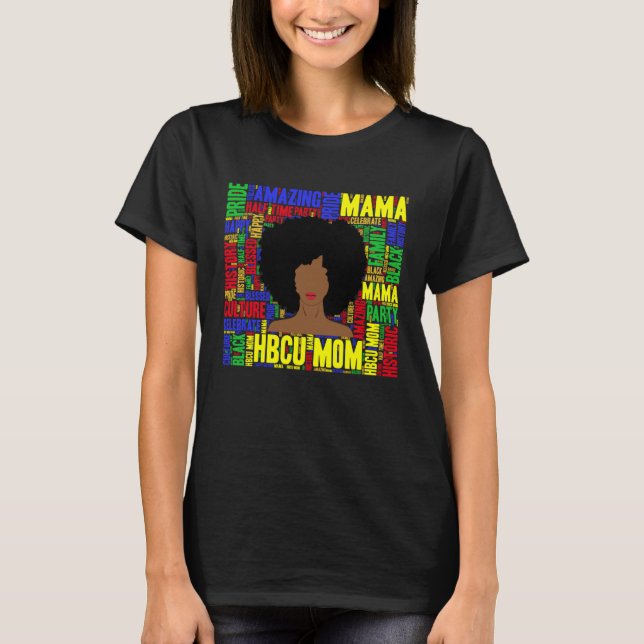 HBCU Mom Mama Afro T-Shirt (Vorderseite)