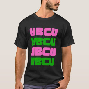 HBCU Rosa und grüne, historisch schwarze Uni Uni T-Shirt