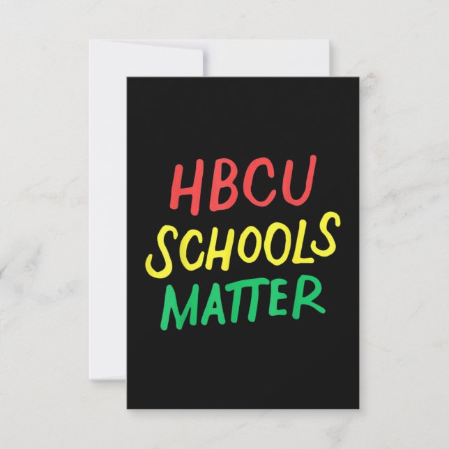 HBCU Schulen Matter Karte (Vorderseite)