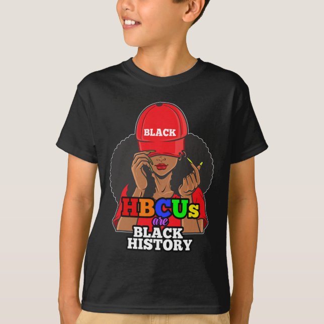Hbcus sind Schwarzer Geschichtsmonat Schwarze Frau T-Shirt (Vorderseite)