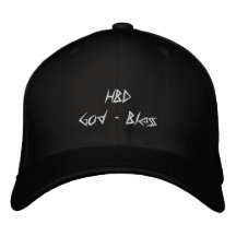 HBD Gott segne Front - M Rückseite Schwarze Flexfi