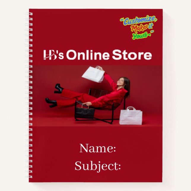 HB's Online Store Spiral Notebook Writing Supplies Notizbuch (Vorderseite)