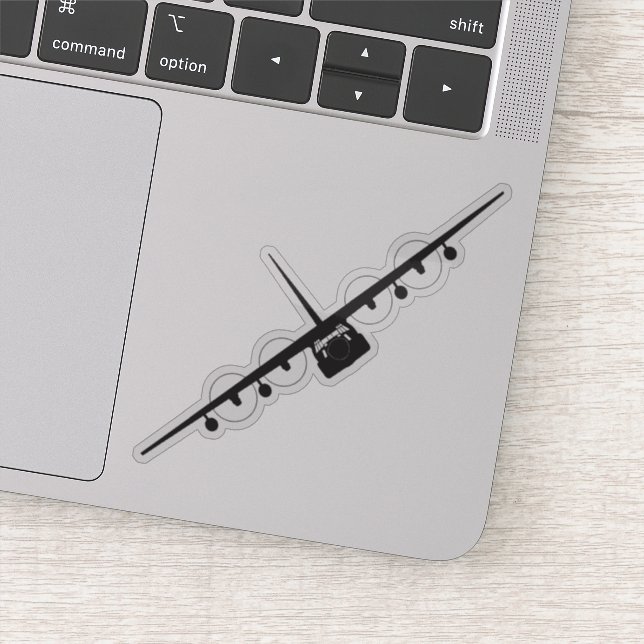 HC-130J Spooky Front View Silhouette Aufkleber (Detail)