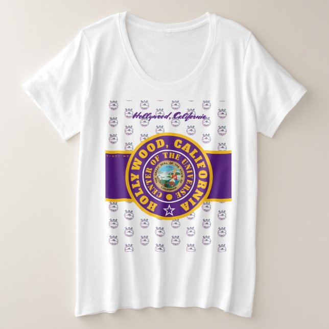 HCACOU T - Shirt HOLLYWOOD, CA (COU) Plus Size (Design vorne)