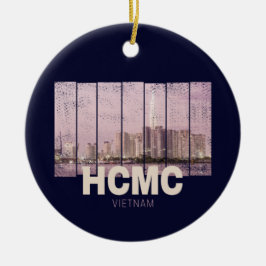 HCMC Saigon (Ho-Chi-Minh-City) Skyline Vietnam Keramik Ornament