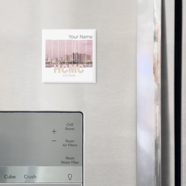 HCMC Saigon (Ho-Chi-Minh-City) Skyline Vietnam Magnet (In Situ (Kühlschrank))