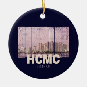 HCMC Saigon (Ho-Chi-Minh-Stadt) Skyline Vietnam Keramik Ornament