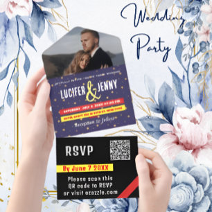 HD Modernes Foto & Ampersand QR Code UAWG All In One Einladung