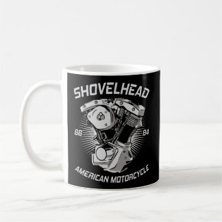 Hd Motorrad Vtwin Shovelhead Motor Zeichnend Fahrr Kaffeetasse