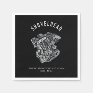 HD Motorrad Vtwin Shovelhead Motor Zeichnend Fahrr Serviette