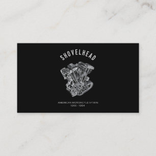 HD Motorrad Vtwin Shovelhead Motor Zeichnend Fahrr Visitenkarte