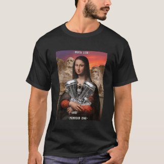 HD Panhead VTwin Motorrad Moto Lisa Vintage Mona T-Shirt