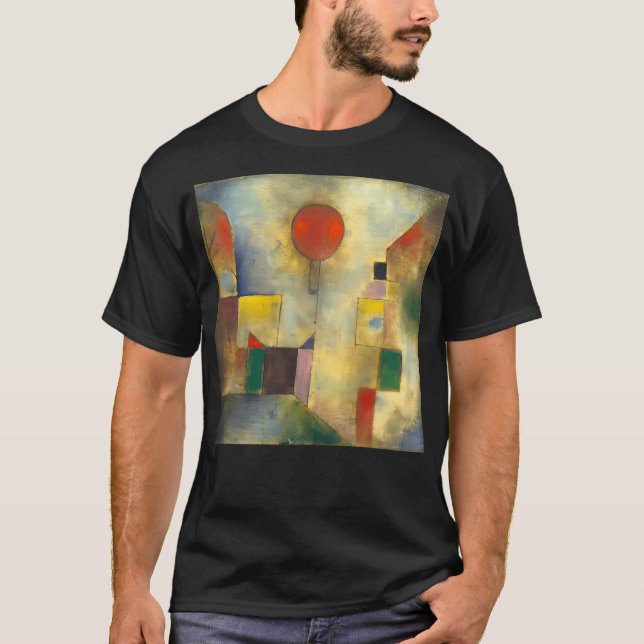 Hd. Red Balloon von Paul Klee. Hoch T-Shirt (Vorderseite)