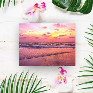 HDR Atembernde Strand-Sonnenuntergangs-Postkarte Postkarte