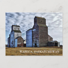 HDR Autumn Prairie Sentinels Travel Postcard Postkarte