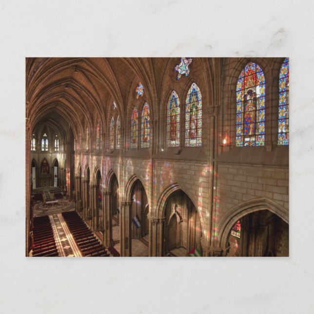 HDR-Bild der Basilika innen, Quito, Ecuador Postkarte (Vorderseite)