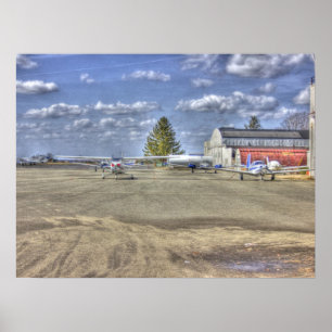 HDR Flugzeug vorwärts Parkgegenüberstellen Poster