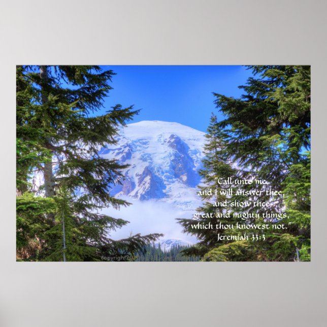 HDR-Folie aus Rainier, Druck mit Scripture Verse Poster (Vorne)